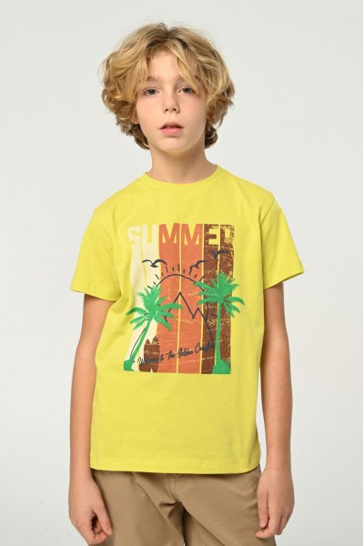 - 8-14 Yaş Erkek Çocuk Summer Tshirt