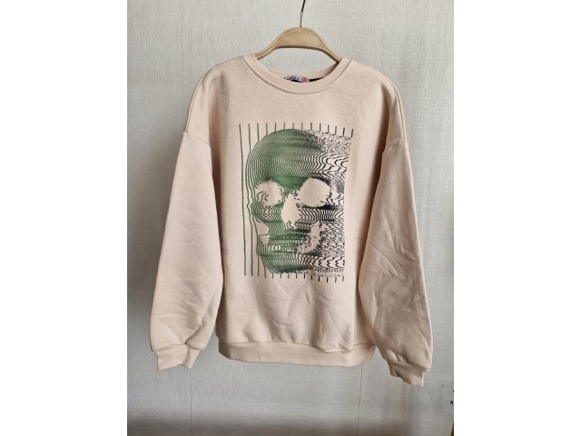 * 8-13 Yaş Erkek Çocuk Şardonlu Sweat - Bej