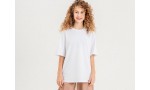 - 8-14 Yaş Kız Çocuk Oversize Basic Tshirt - Beyaz