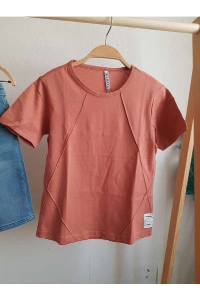 5-16 Yaş Erkek Çocuk Basic Tshirt - Tarçın