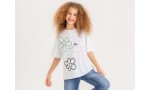 - 8-14 Yaş Kız Çocuk Flower Tshirt - Ekru