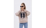 * 9-15 Yaş Kız Çocuk Good Vibes Sweat - Vizon 