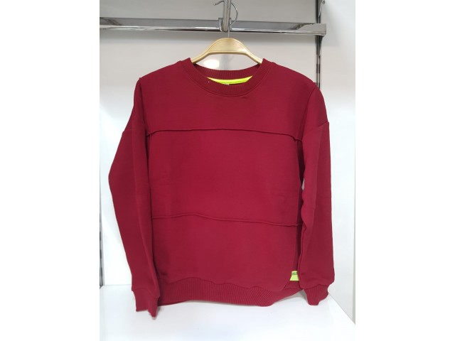 * 5-14 Yaş Erkek Çocuk Basic Sweat - Bordo