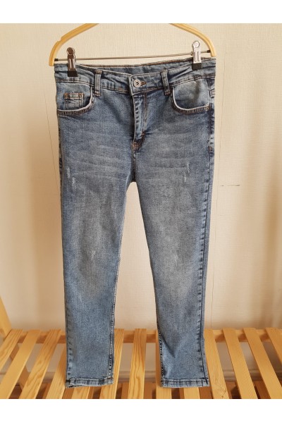 9-16 Yaş Kız Çocuk Erkek Çocuk Likralı Denim Jean