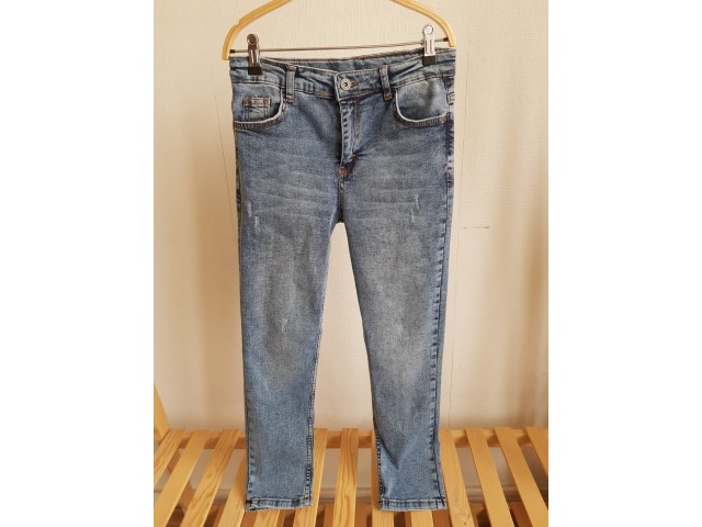 9-16 Yaş Kız Çocuk Erkek Çocuk Likralı Denim Jean