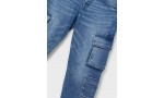 * 3-9 Yaş Erkek Çocuk Kargo Cepli Denim Pantolon